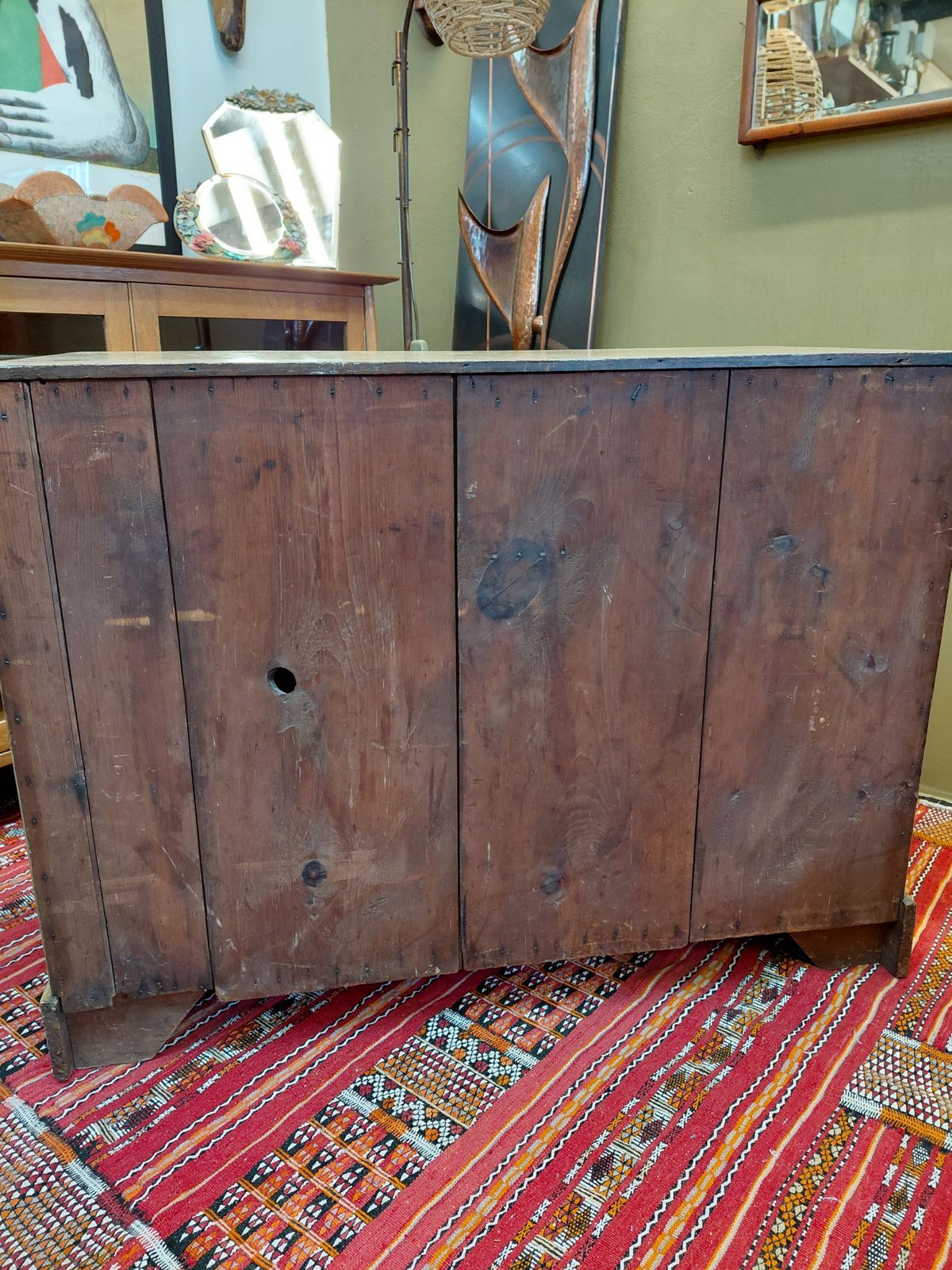 photo vintage Aesthetic Movement Victorian Pine Chest Of 4 Drawers With Original Scumbled Finish