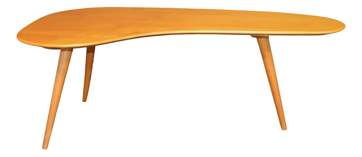 Kidney/Boomerang Shaped Coffee Table Attributed To Willy Van Der Meeren, 1970s