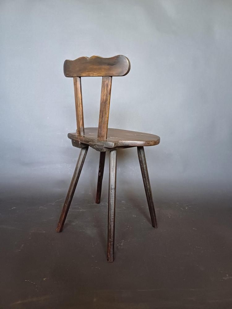 19th Century Austrian Alps Farm Chair, 1890s photo for sale