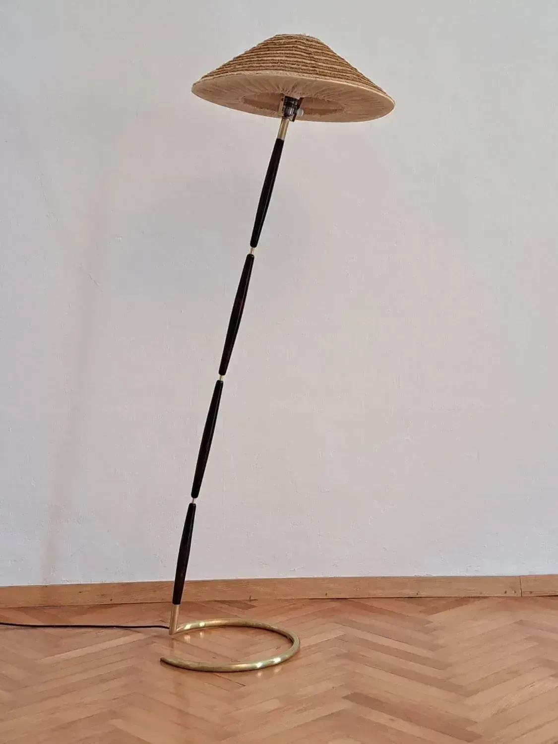 Mid Century Modern Sumatra Floor Lamp Attributed To Rupert Nikoll, Austria, 1960s photo 1704.3