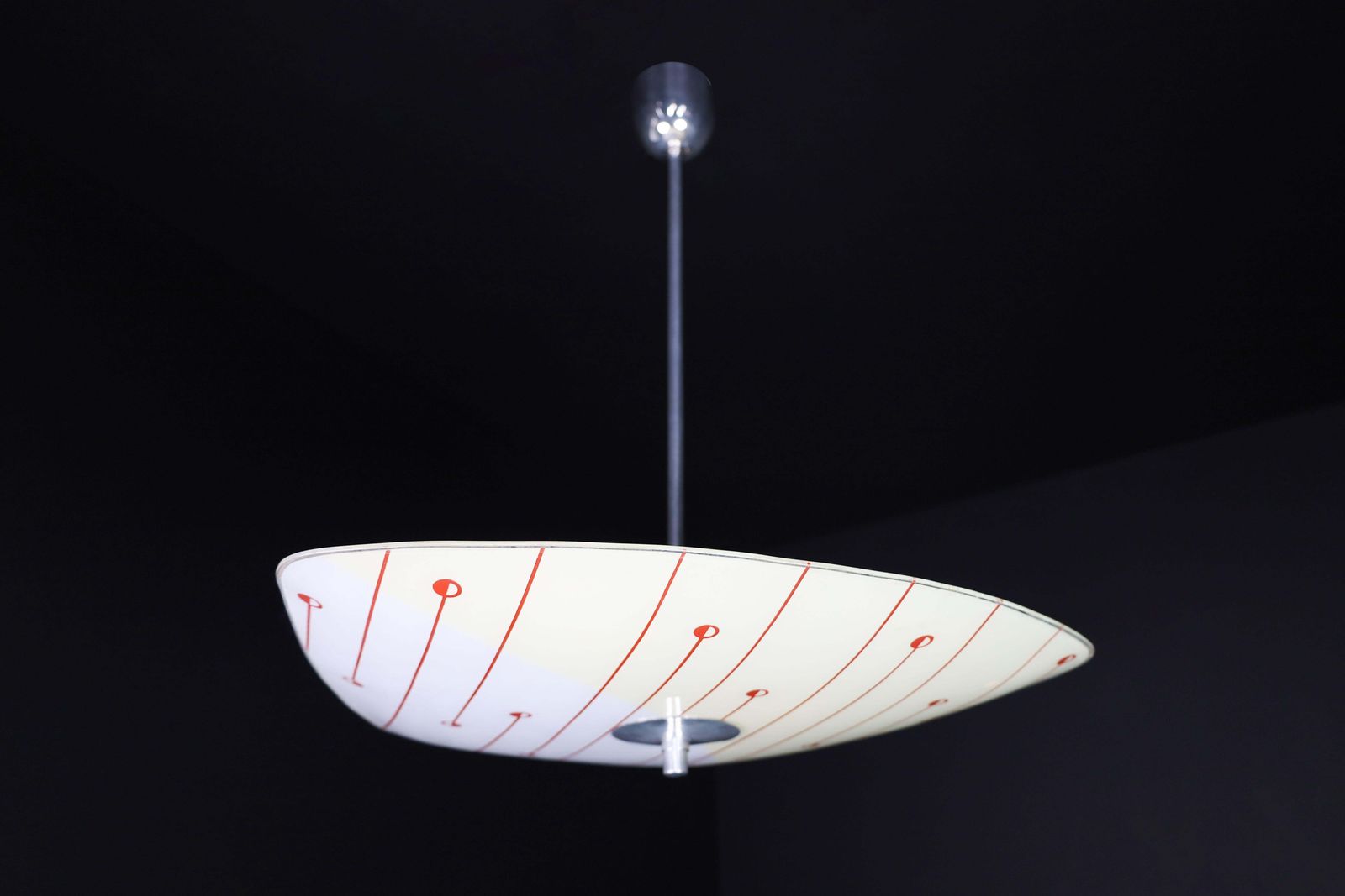 Mid Century Glass Hanging Pendant Lamp Brussels World Expo 1958 (5106) photo furniture