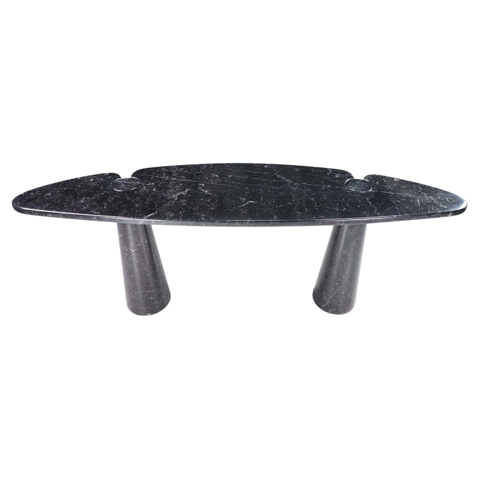Angelo Mangiarotti For Skipper Black Marquina Marble "Eros" Console, Italy 1970s