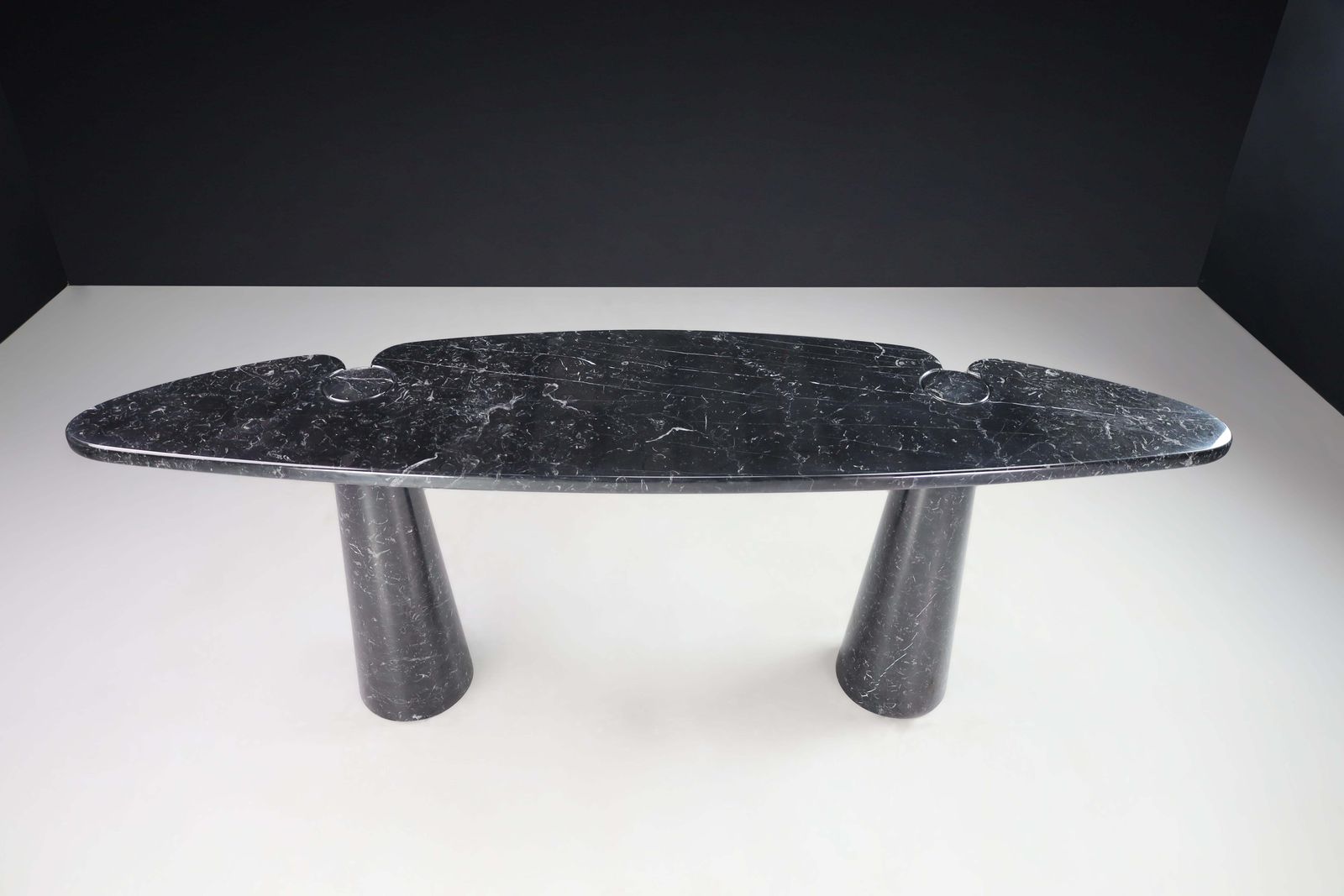 Angelo Mangiarotti For Skipper Black Marquina Marble "Eros" Console, Italy 1970s photo vintage