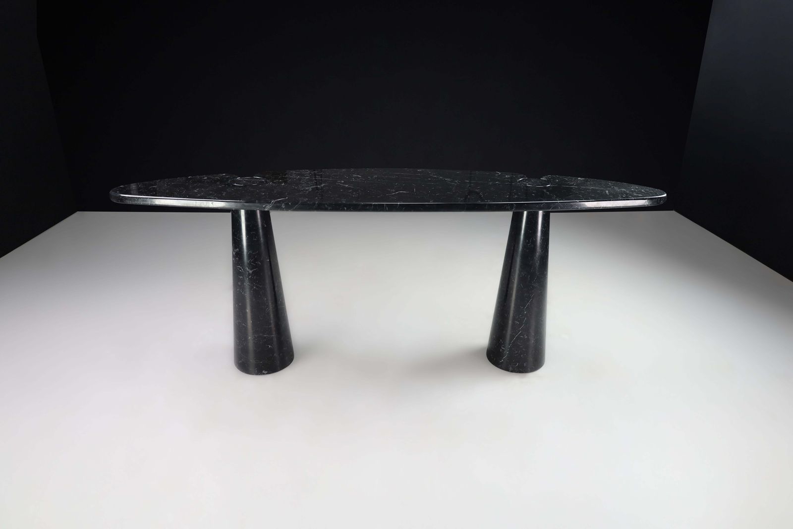 photo for sale Angelo Mangiarotti For Skipper Black Marquina Marble "Eros" Console, Italy 1970s
