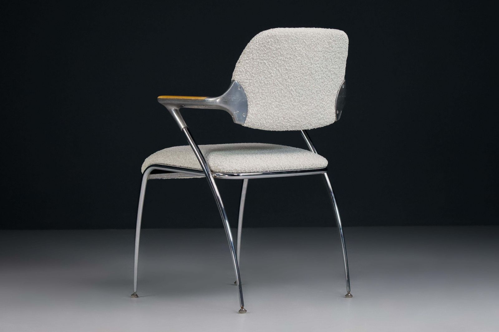 Francesco Zaccone For Thonet Golf Chairs In New Bouclé Upholstery, Germany 1970 photo vinterior