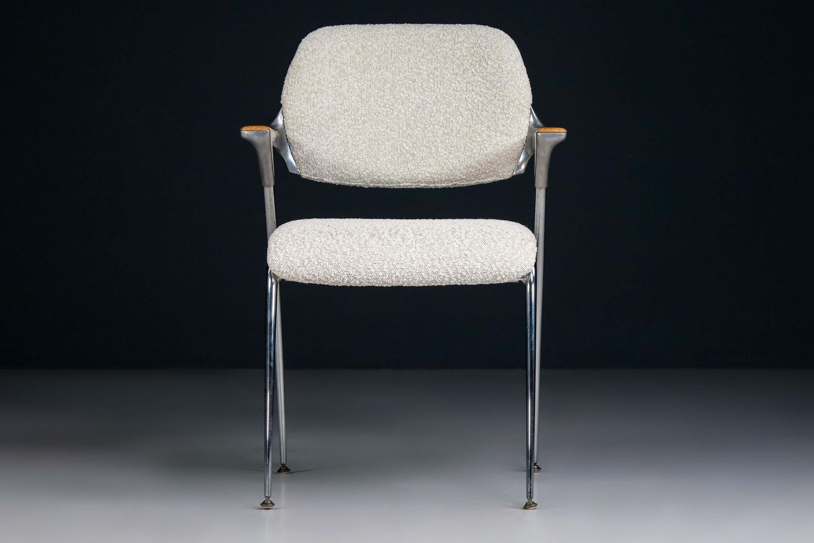 Francesco Zaccone For Thonet Golf Chairs In New Bouclé Upholstery, Germany 1970 photo vintage