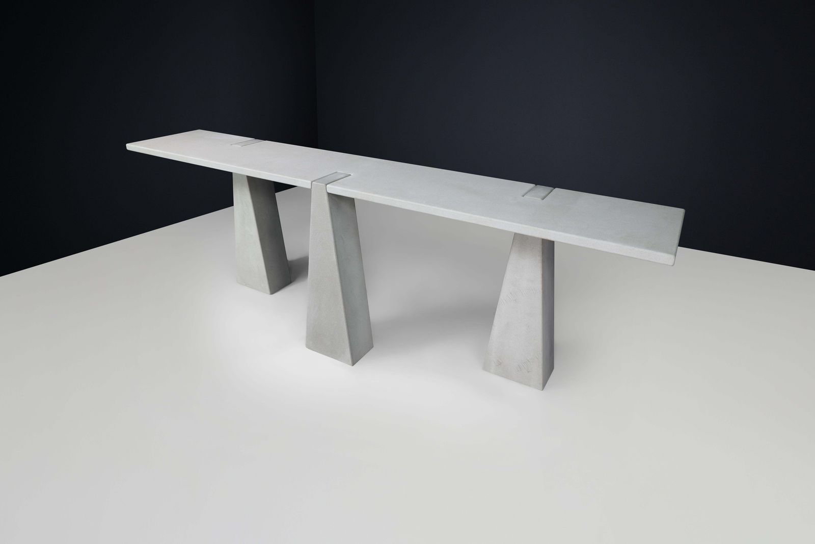 photo furniture Pietra Serena' Inca'  Console By Angelo Mangiarotti For Skipper, Italy, 1978