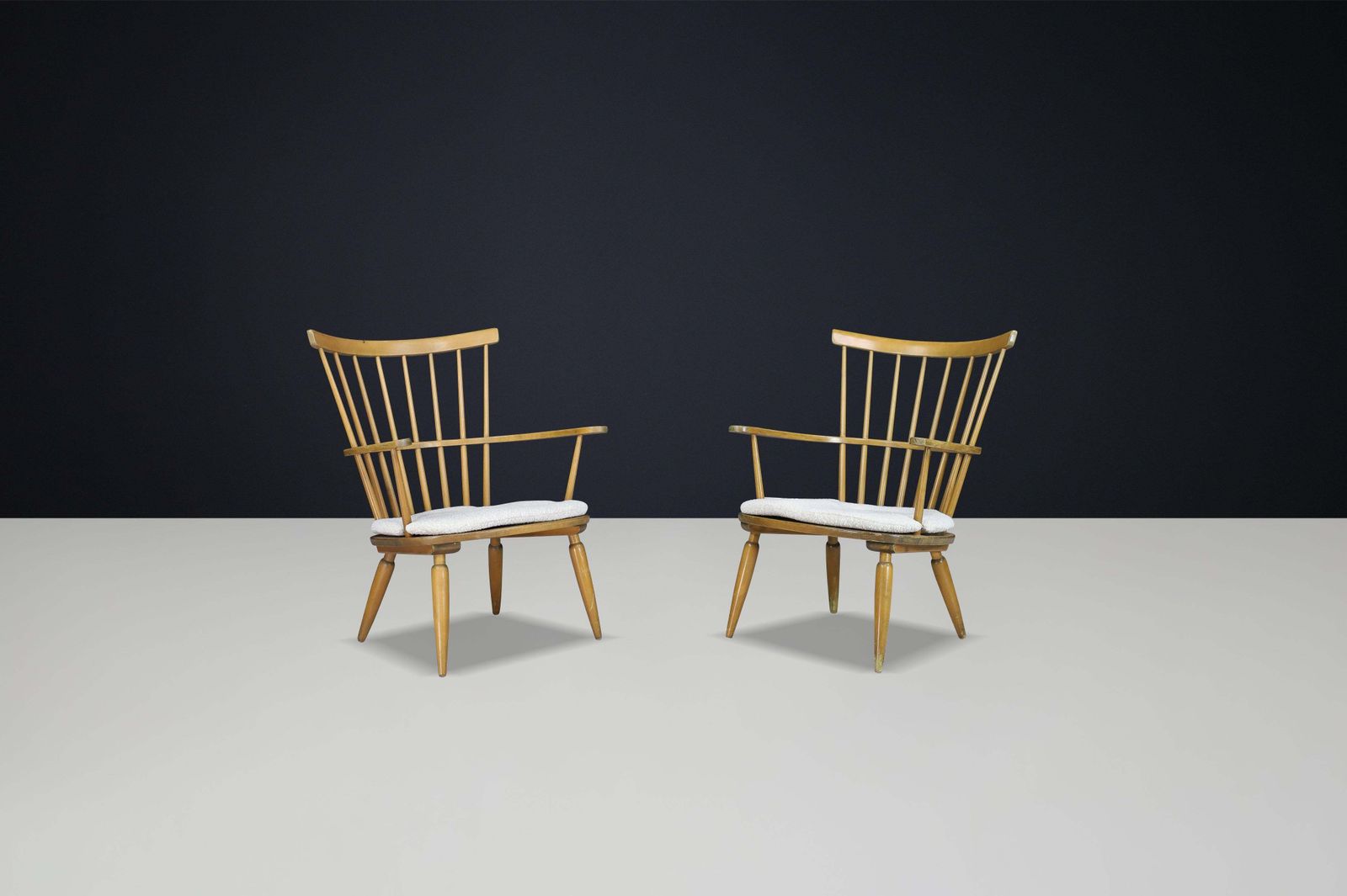 Midcentury Armchair With New Boucle Cushions By Franz Schuster, Austria, 1950s photo furniture