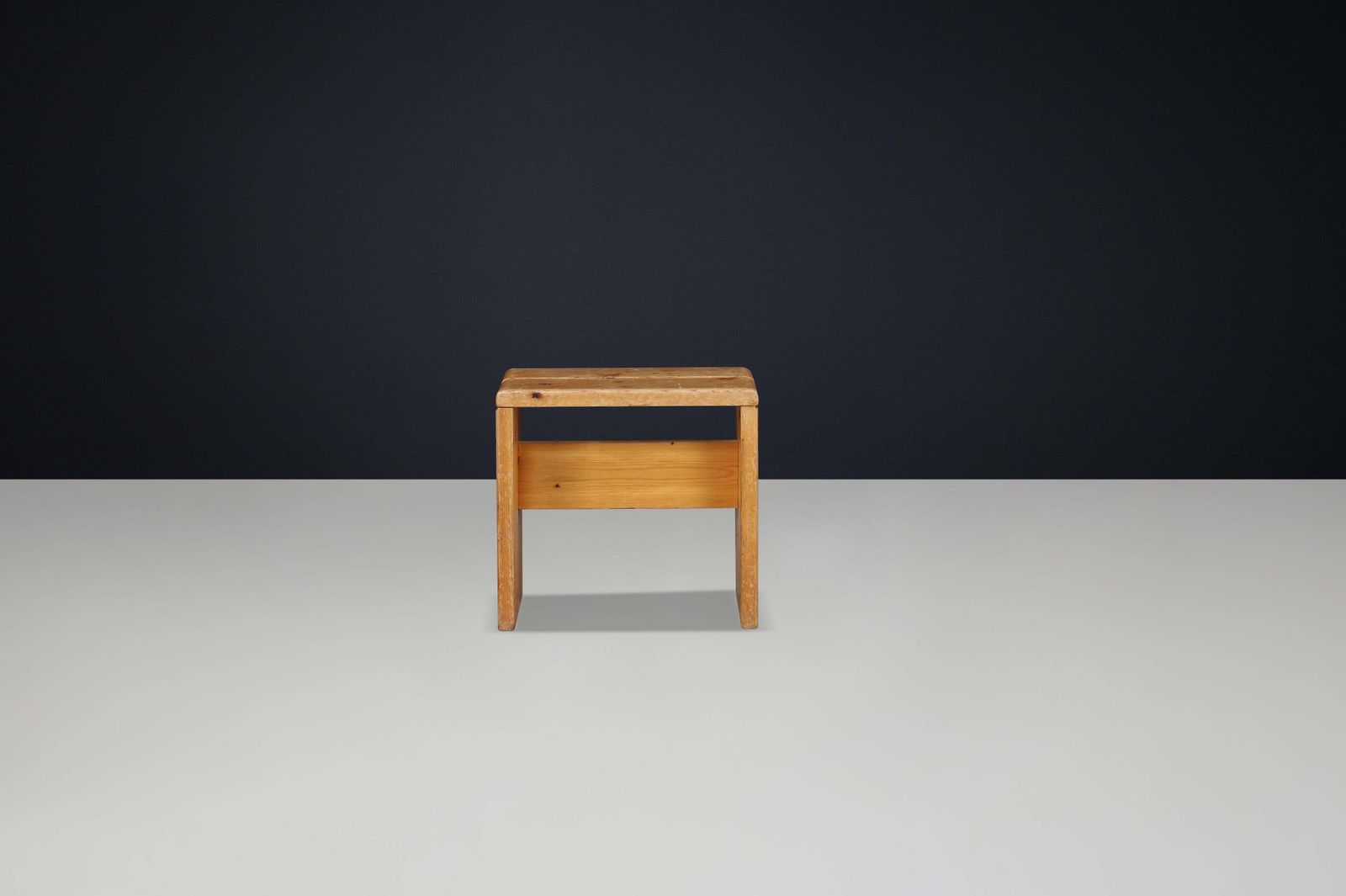 Charlotte Perriand Mid Century Pine Stool, Les Arcs Ski Resort, 1960s photo for sale