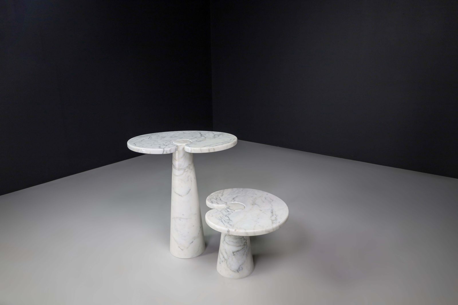 White Carrara Marble Console Tables Model ''Eros'' By Angelo Mangiarotti Italy photo buy
