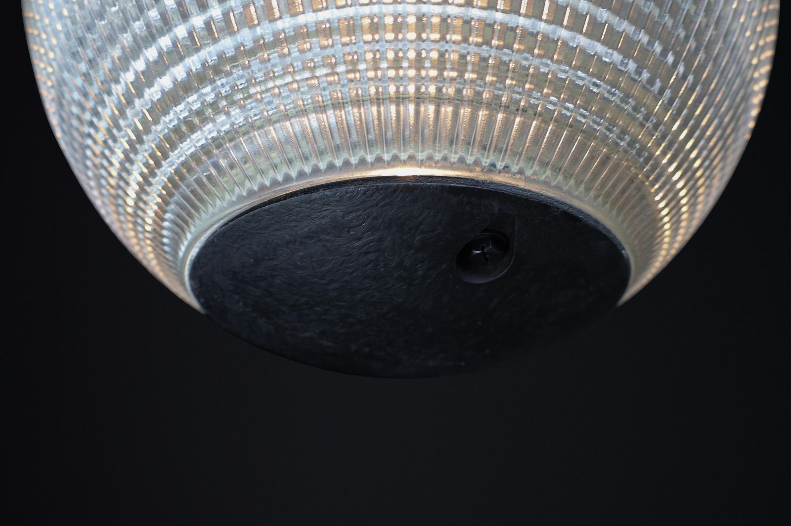 Xl Holophane Pendant Light – Original Paris Streetlamp, France, 1960 Set/24x photo vinterior