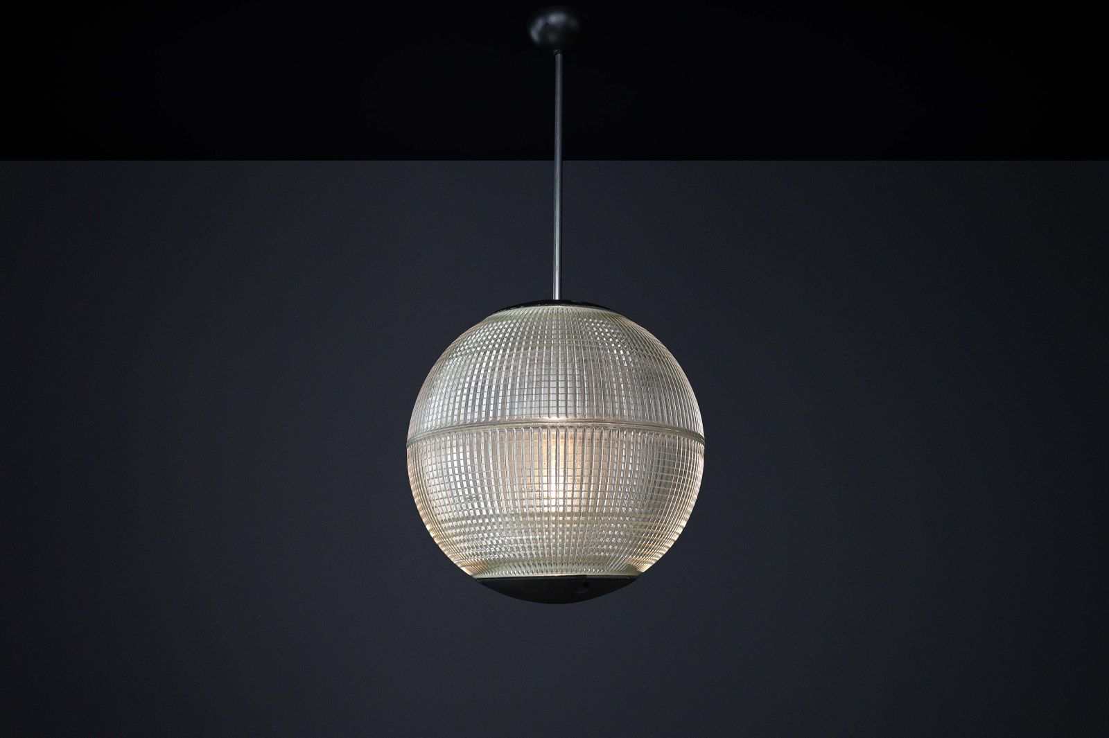 photo vintage Xl Holophane Pendant Light – Original Paris Streetlamp, France, 1960 Set/24x