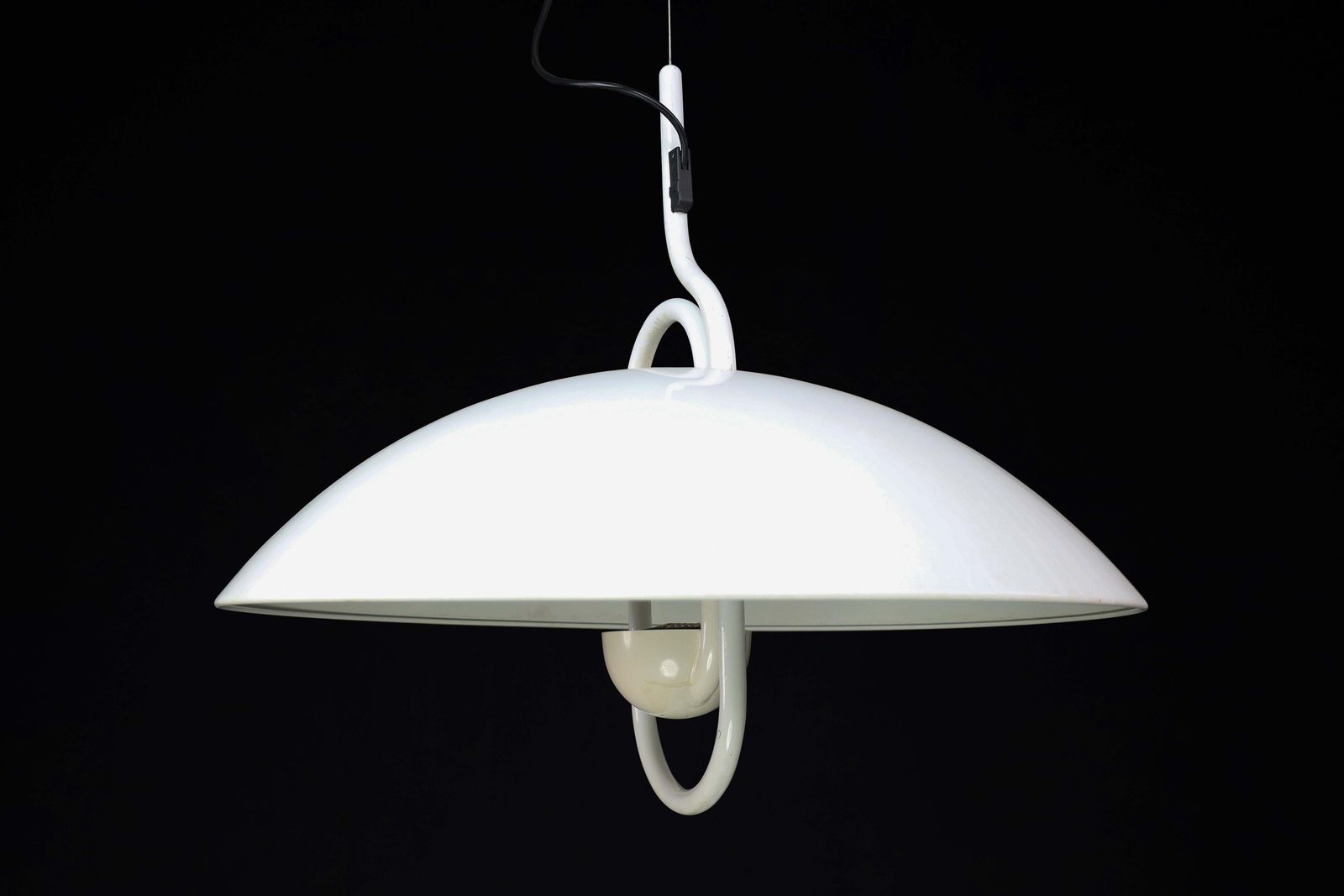 Modern Elio Martinelli For Martinelli Luce Moon Dome Metal Pendant Lamp 1980 photo buy