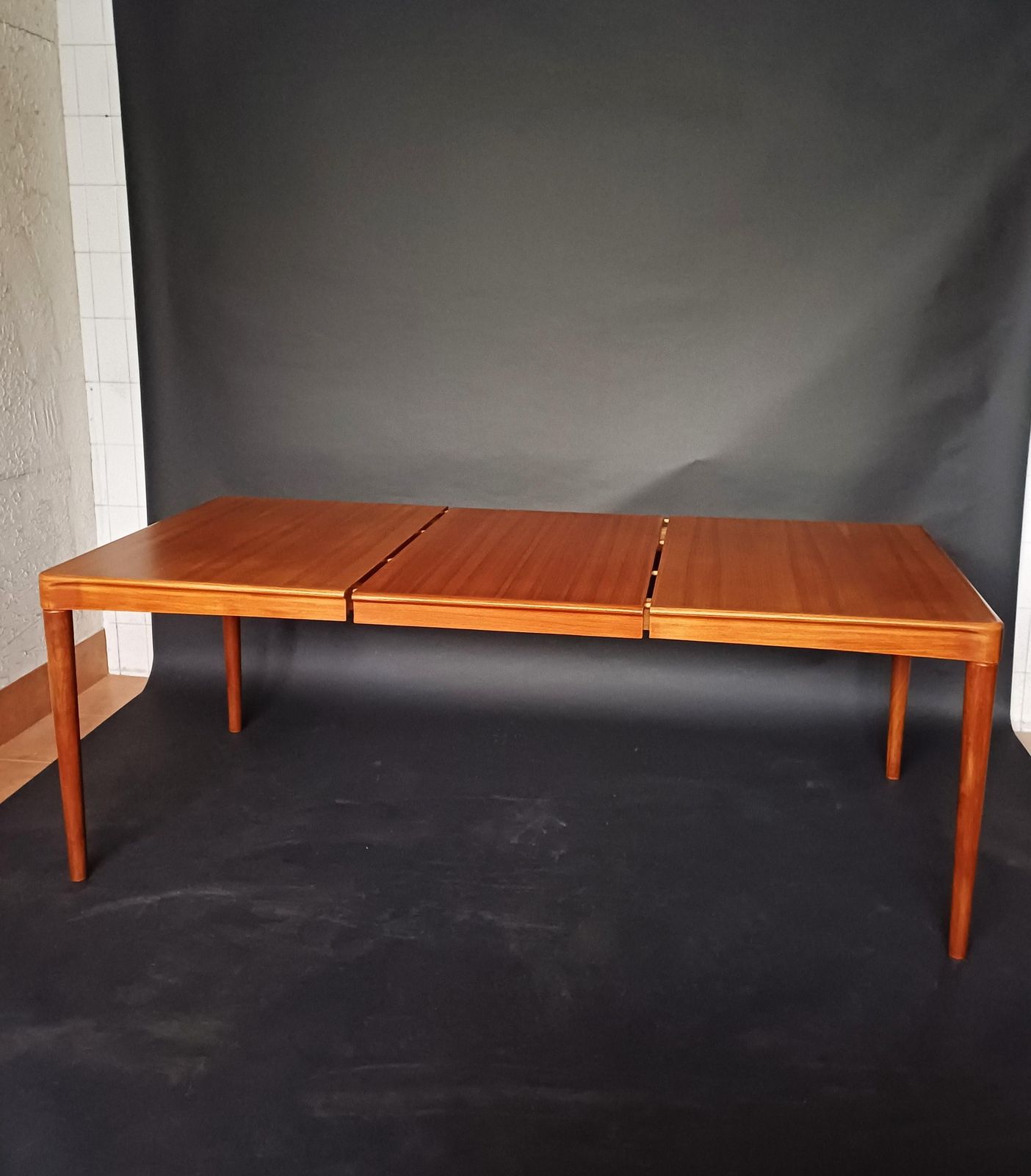 photo furniture Mid Century Modern Extendable Teak Dining Table By H.W. Klein For Bramin