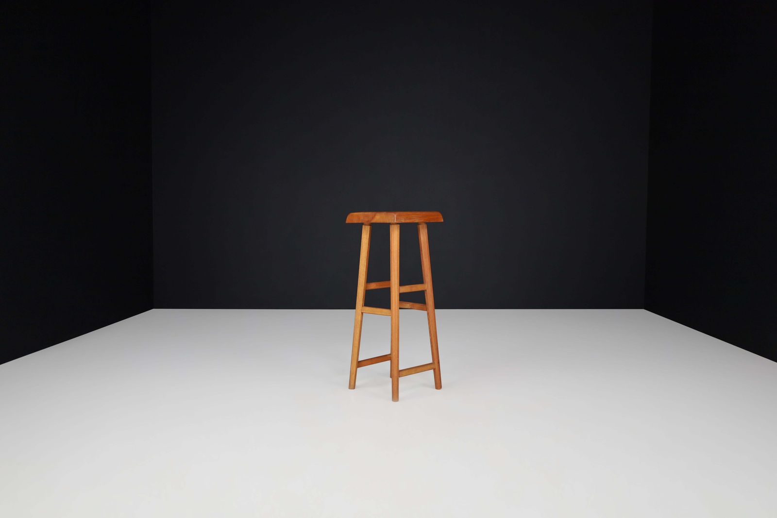 Pierre Chapo, Elm Bar Stool S 01 C France, 1960 photo Furniture