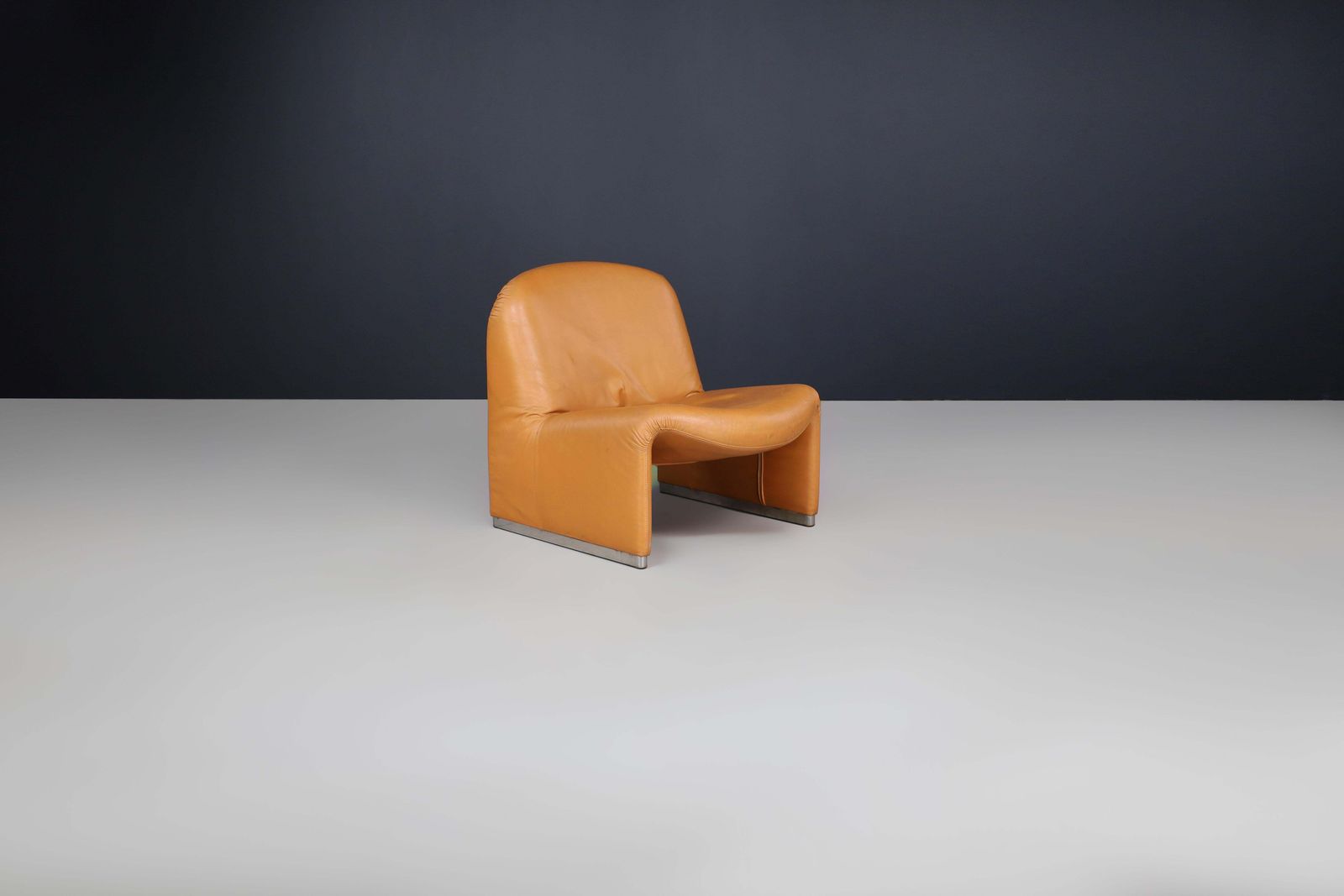 Vintage Leather Alky Lounge Chair By Giancarlo Piretti For Castelli & Artifort photo 2288.0
