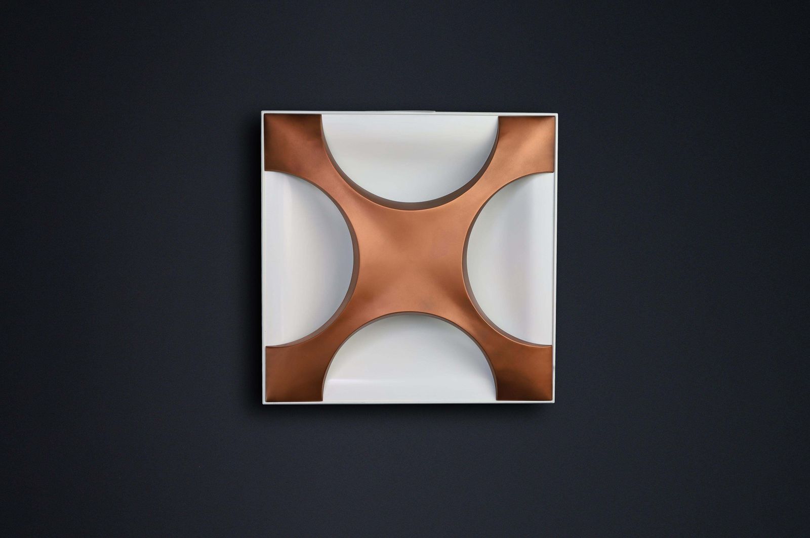photo for sale 1968 “Cross Oyster” Wall Sculpture Lights By Rolf Krüger For Staff Leuchten
