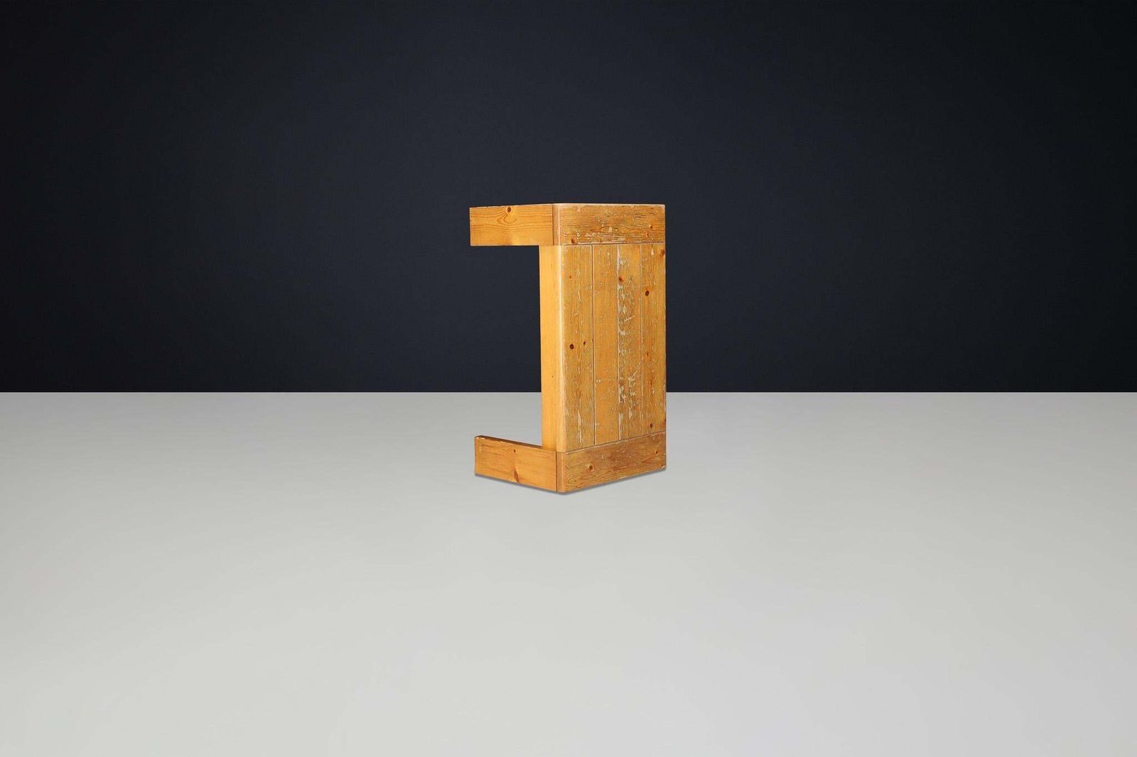 photo for sale Mid Century Modern Charlotte Perriand “Les Arcs” Coffee Table In Pine