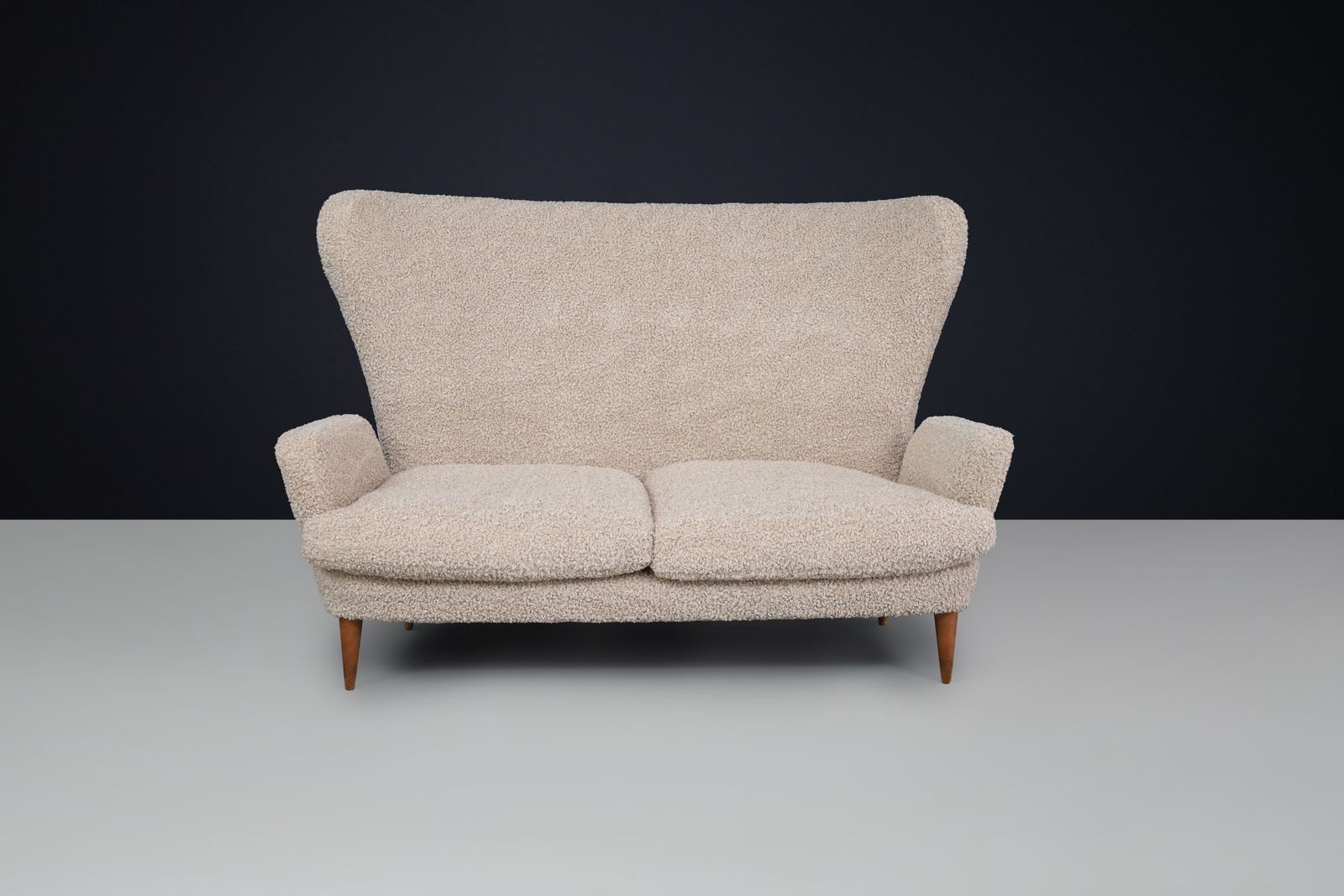 Mid Century Modern Sofa By Emilio Sala & Giorgio Madini In New Teddy Upholstery. photo for sale