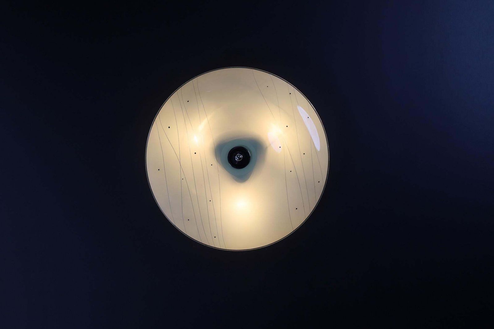 Mid Century Glass Hanging Pendant Or Wall Light Brussels World Expo 1958 (No14) photo Lighting