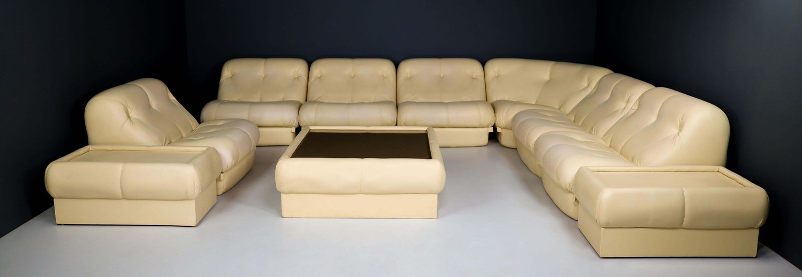 Rimo Maturi For Mimo Padova Modular Sofa Nuvolone In Leather, Italy, 1970s photo Furniture