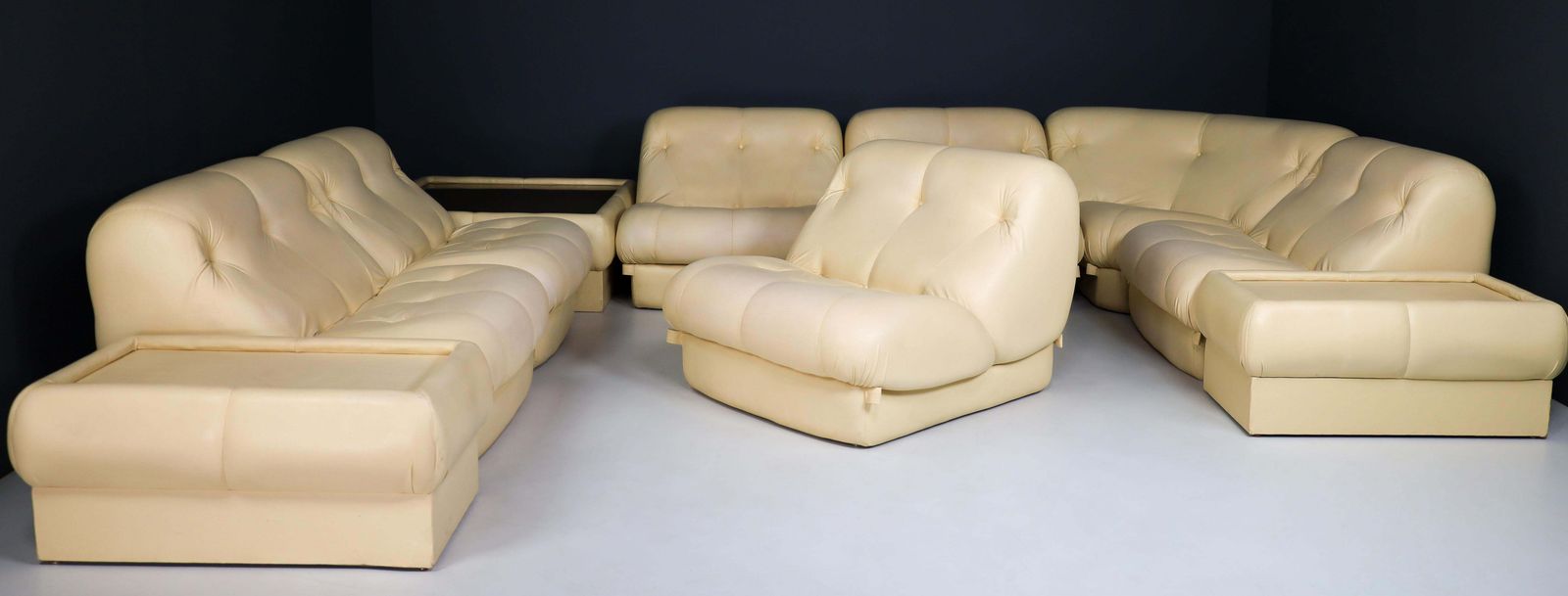 Rimo Maturi For Mimo Padova Modular Sofa Nuvolone In Leather, Italy, 1970s photo buy