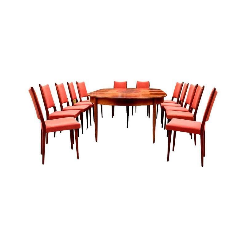 Scandinavian Rosewood Chairs Attributed To Knoll Antimott, 1950s, Set Of 12 photo furniture