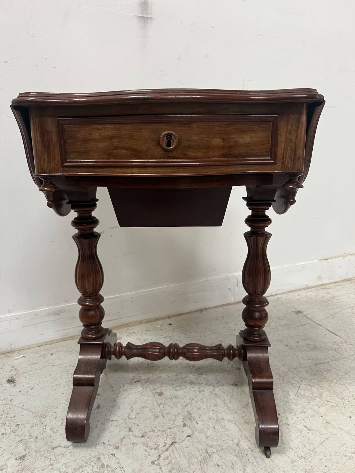 Napoleonic Era Mahogany And Veneer Work Table, 19th Century photo 474.75