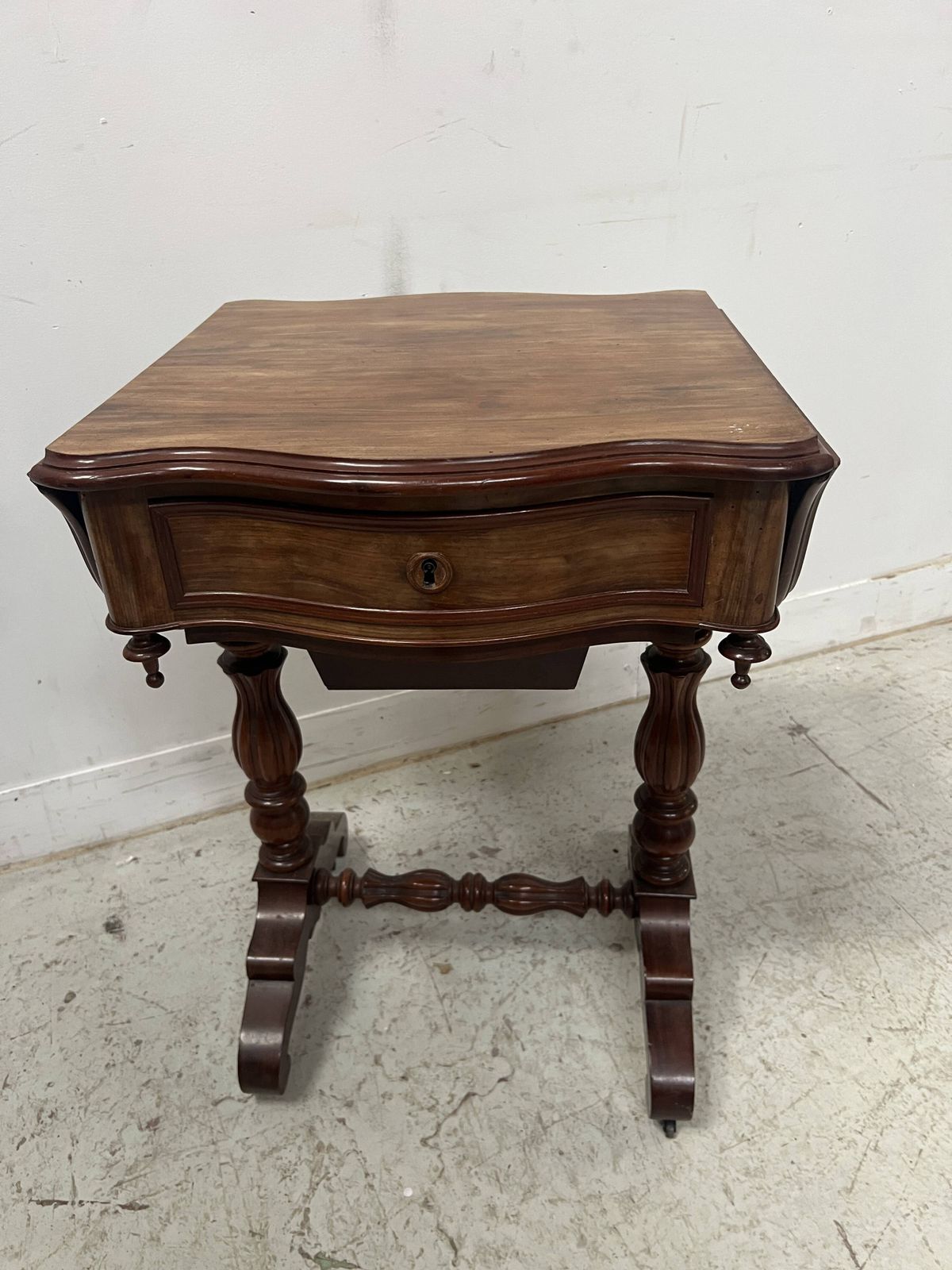 Napoleonic Era Mahogany And Veneer Work Table, 19th Century photo vintage
