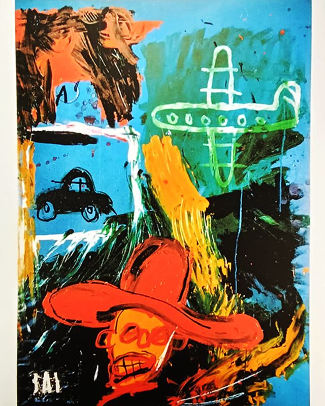 Jean Michel Basquiat Limited Edition Lithograph Numbered In Pencil. Coa photo furniture