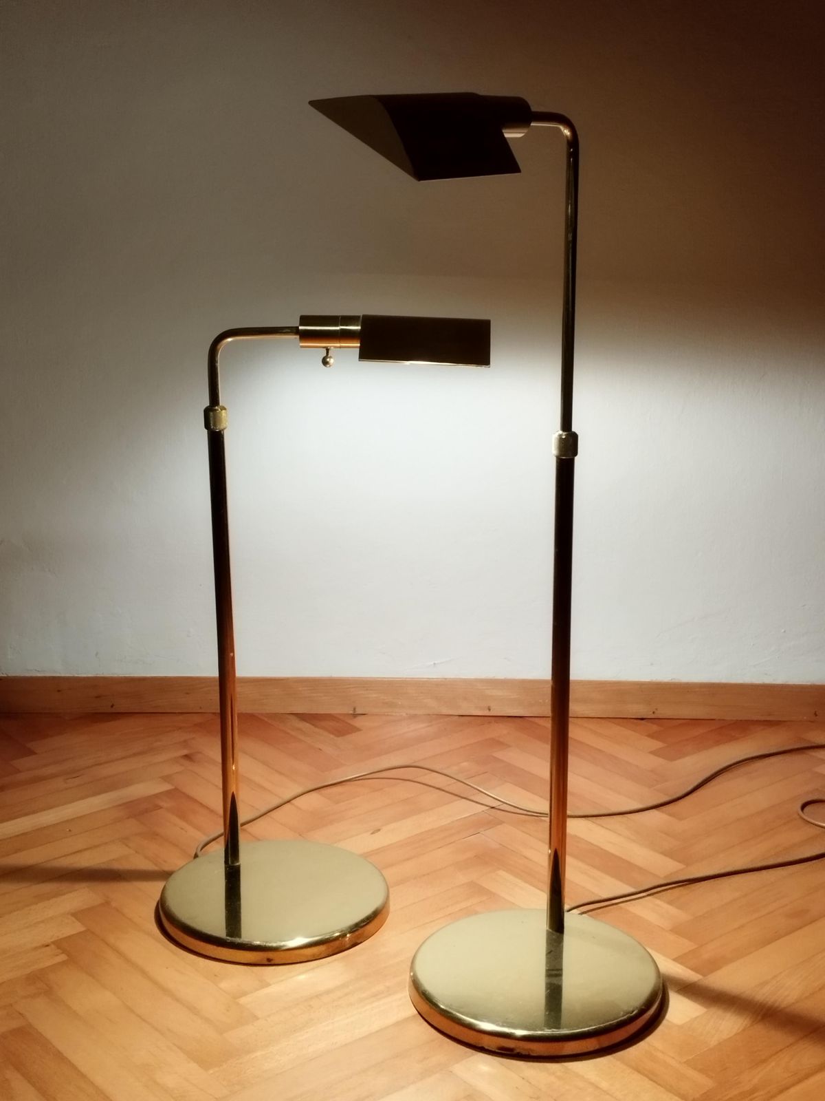 photo buy Vintage Brass Floor Lamps By Obor Illuminazione, 1970s, Set Of 2