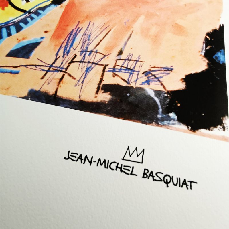 Jean Michel Basquiat Limited Edition Lithograph Numbered In Pencil. Coa photo for sale