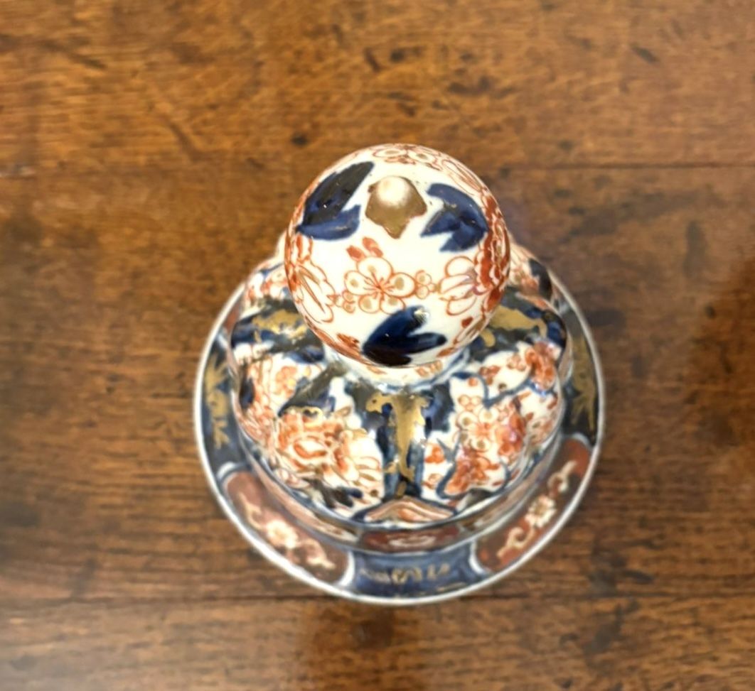 photo for sale Pair Of Quality Antique Japanese Imari Lidded Vases
