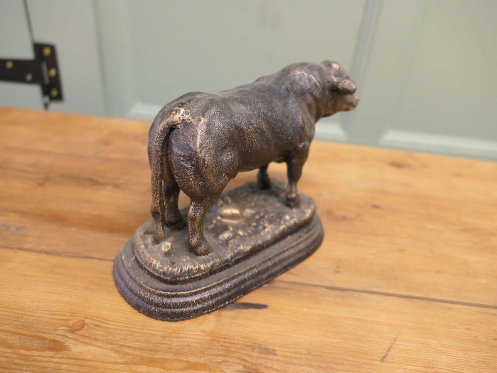 Ron Bull Desk Ornament With Bronze Finish Patina photo Home Decor