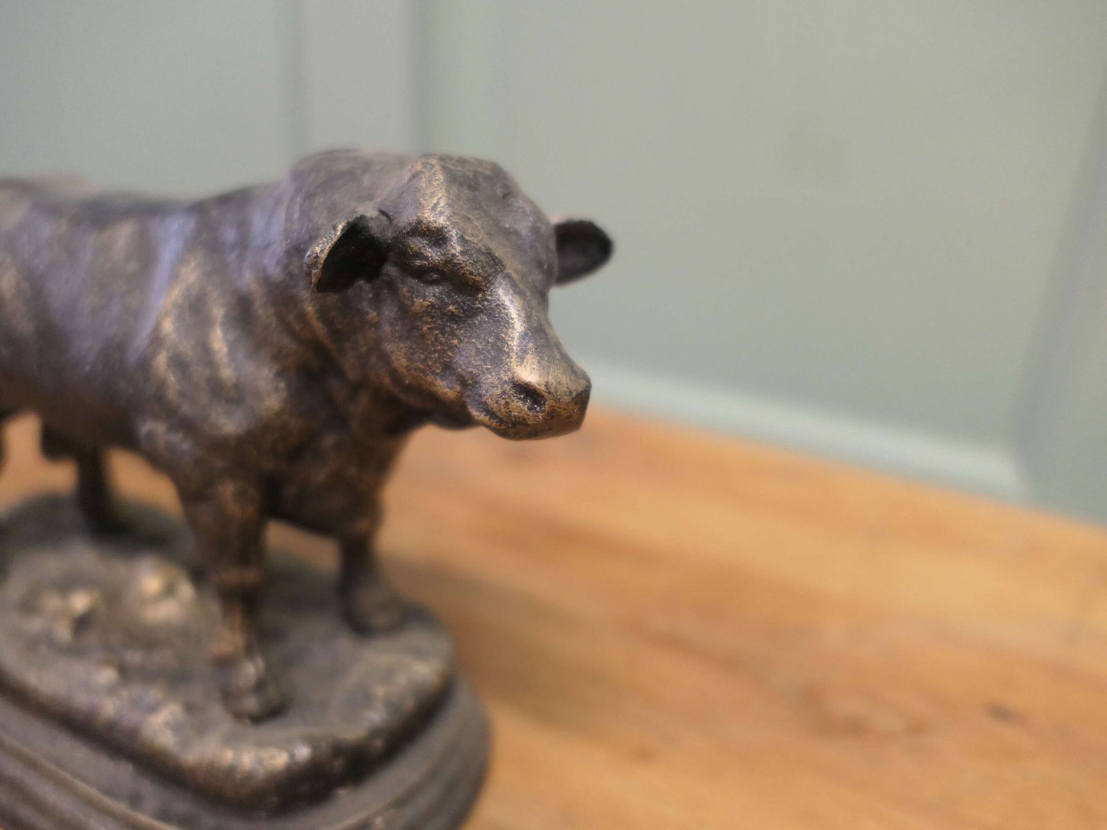 Ron Bull Desk Ornament With Bronze Finish Patina photo 360.0
