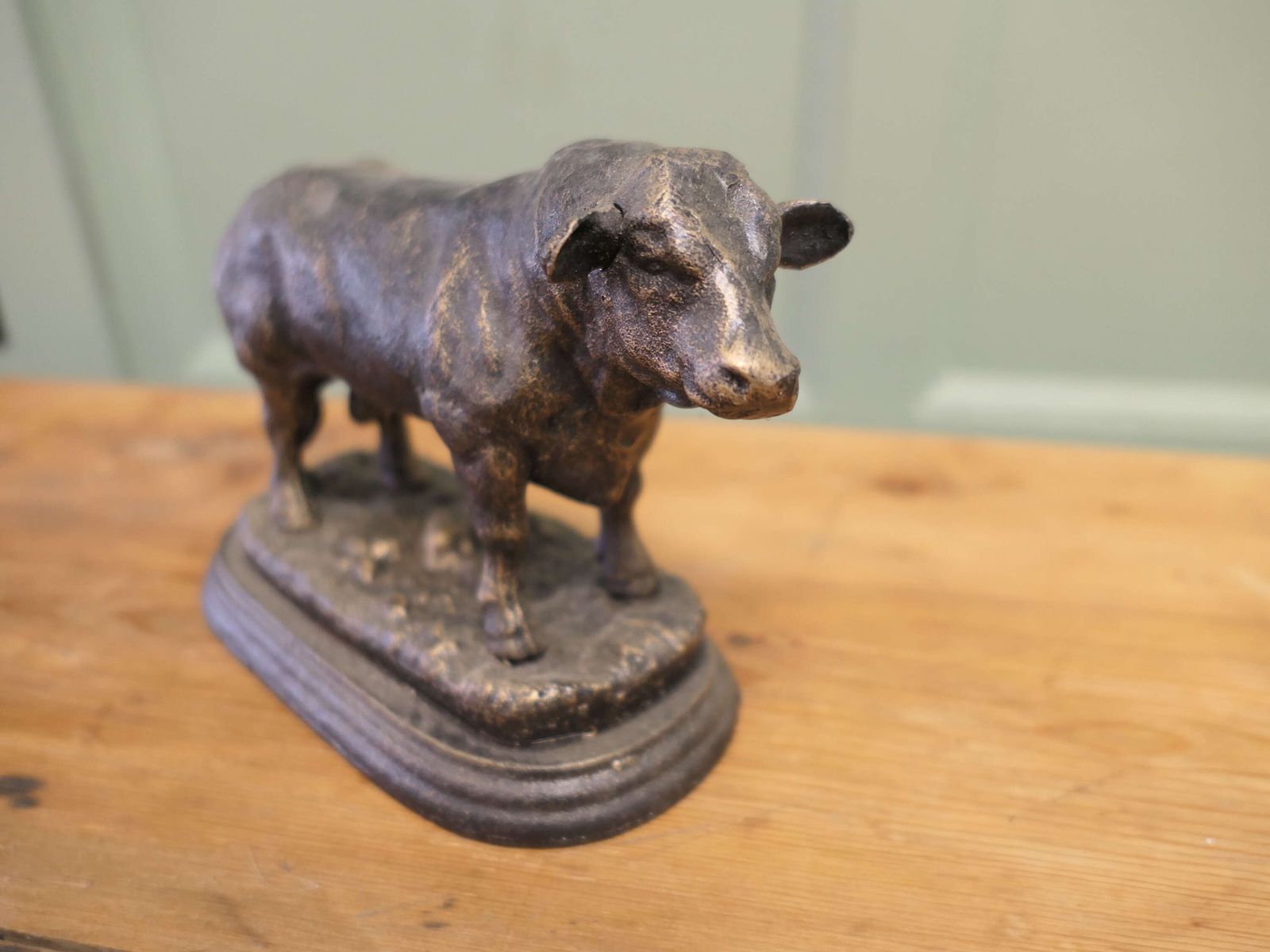 Ron Bull Desk Ornament With Bronze Finish Patina photo vinterior