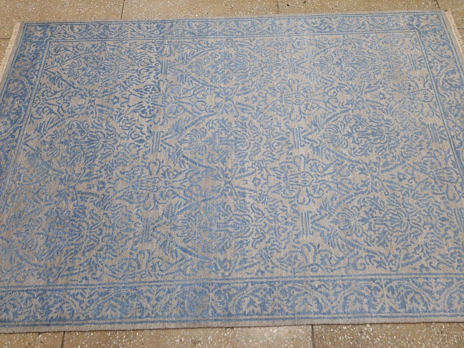 5.6x8 Ft Handmade Area Rug. 100% Silk. Hand Knotted Carpet. Custom Size Option photo for sale