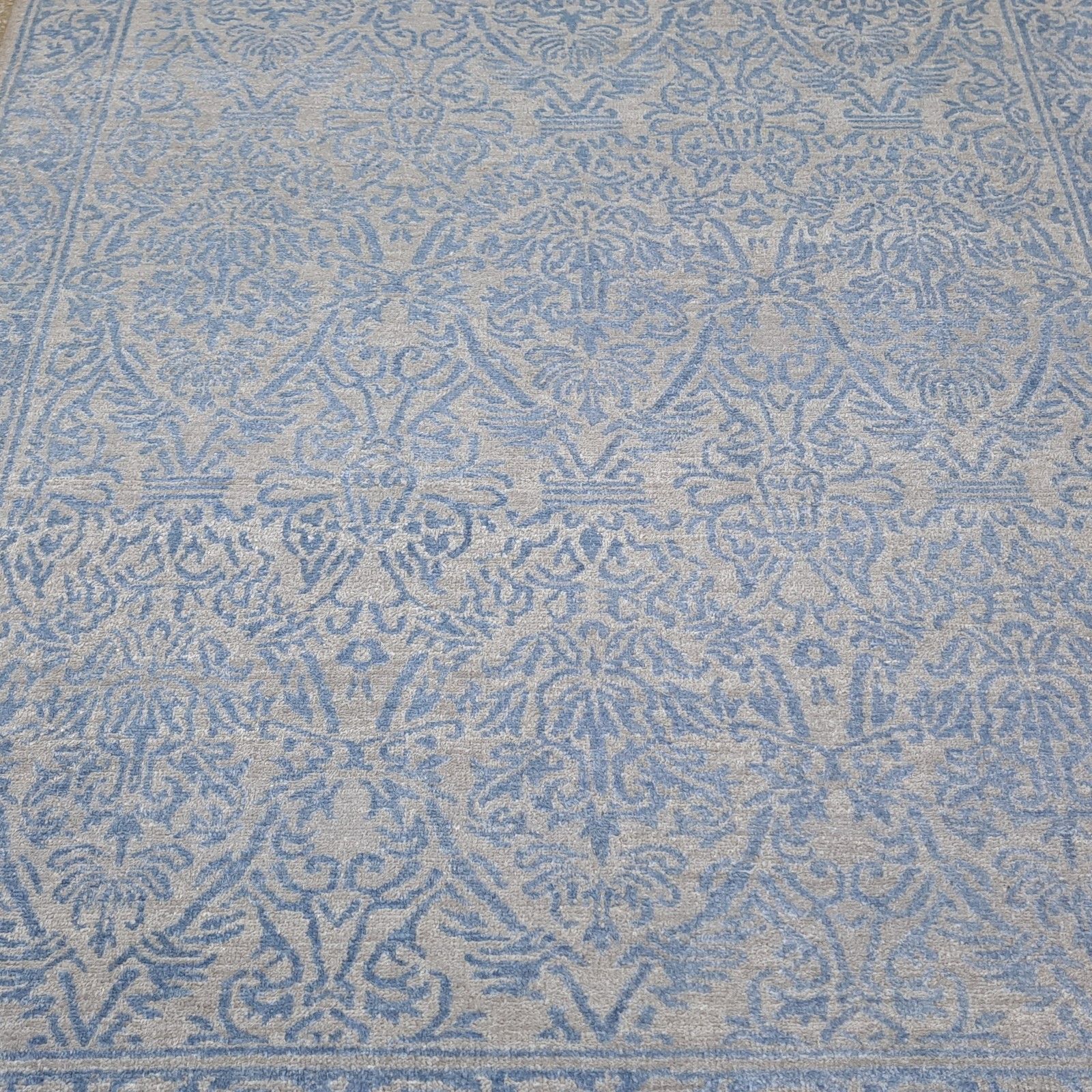 5.6x8 Ft Handmade Area Rug. 100% Silk. Hand Knotted Carpet. Custom Size Option photo 1050.0