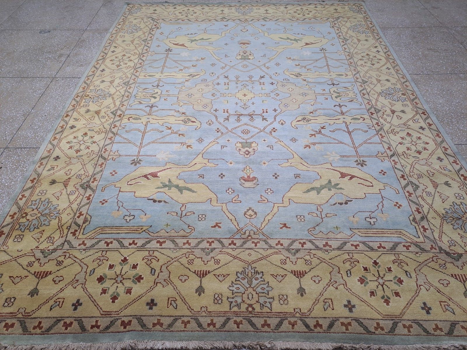 9x12 Ft New Hand Knotted Oushak Style Rug. 100% Wool Carpet. Custom Options Avl. photo Textiles