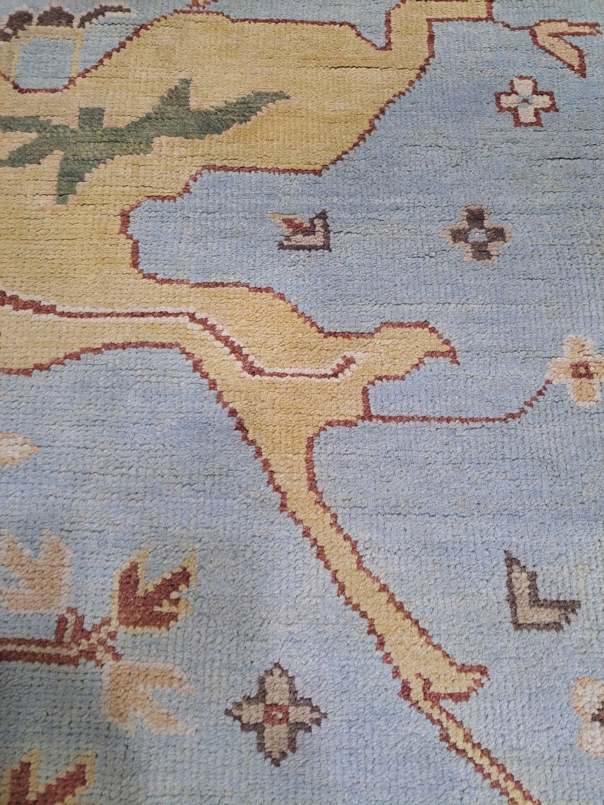 photo for sale 9x12 Ft New Hand Knotted Oushak Style Rug. 100% Wool Carpet. Custom Options Avl.