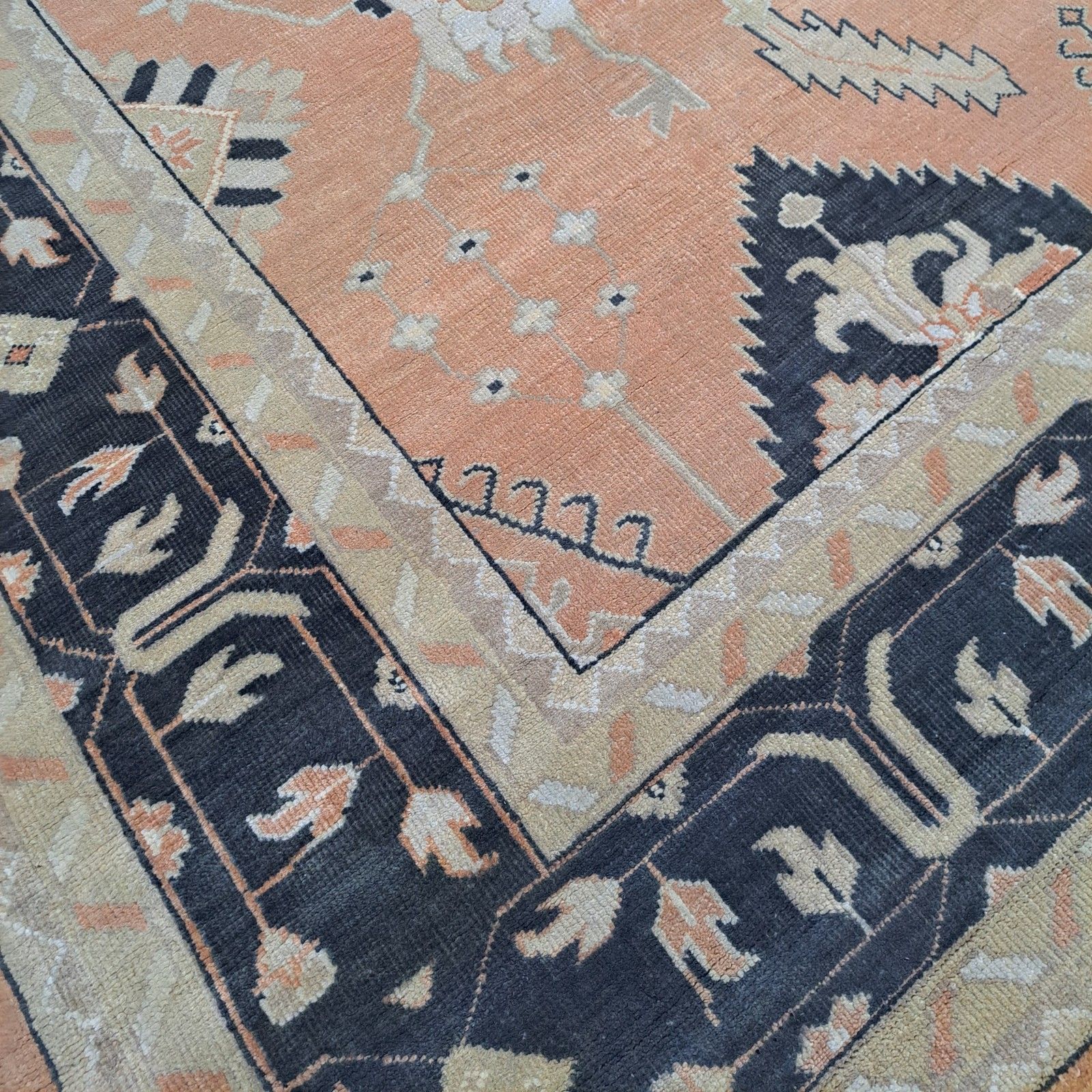 9x12 Ft New Handknotted Oushak Style Rug. All Wool Carpet. Custom Options Avail. photo Textiles