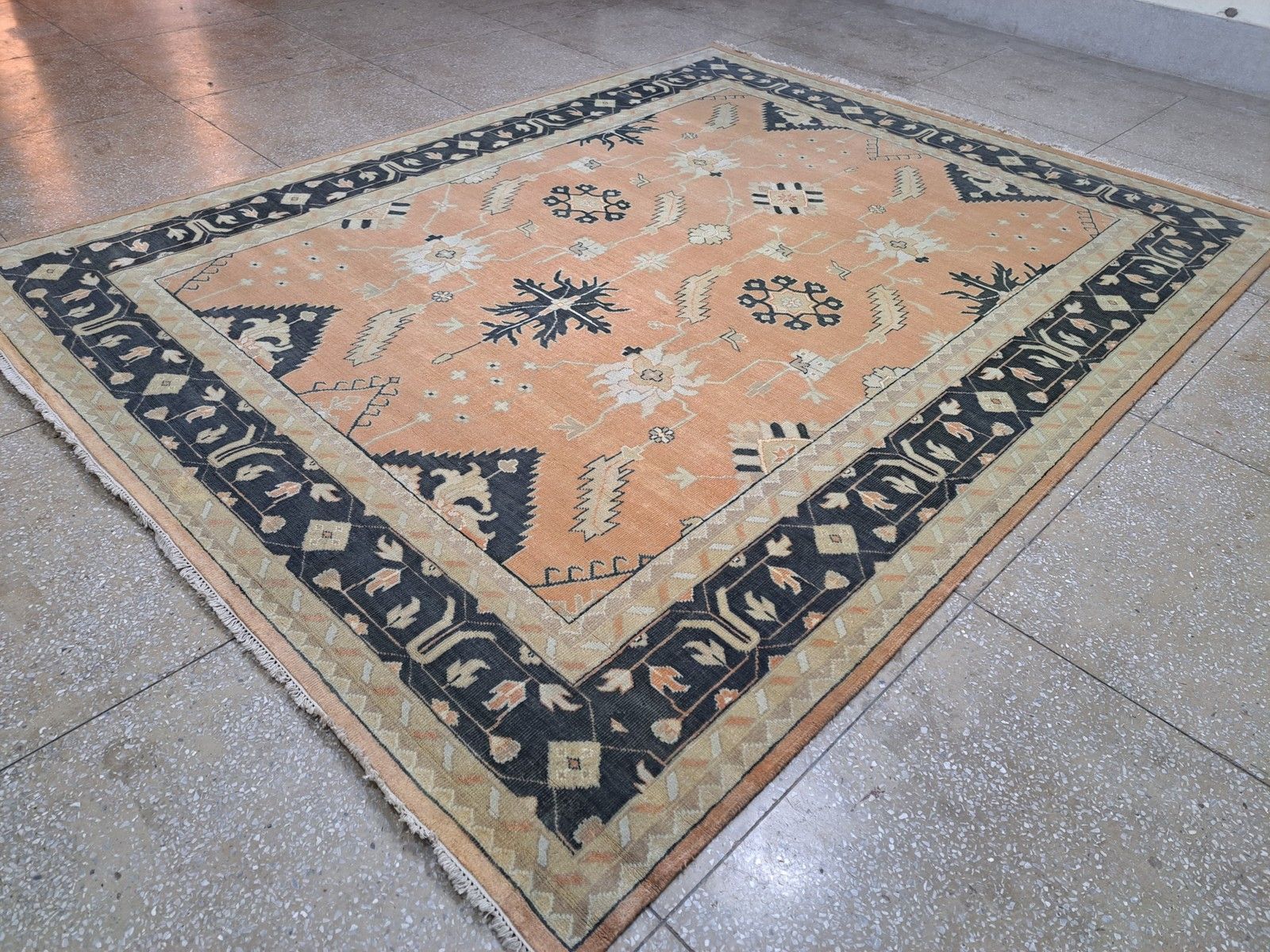 9x12 Ft New Handknotted Oushak Style Rug. All Wool Carpet. Custom Options Avail. photo 2105.0