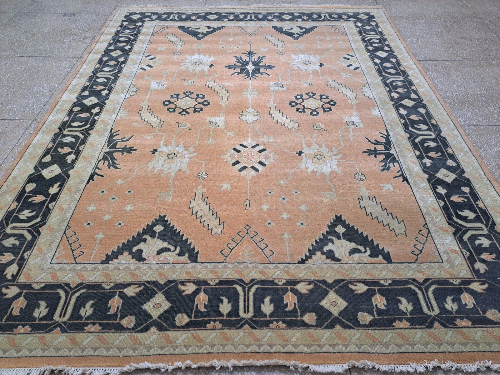 9x12 Ft New Handknotted Oushak Style Rug. All Wool Carpet. Custom Options Avail. photo buy
