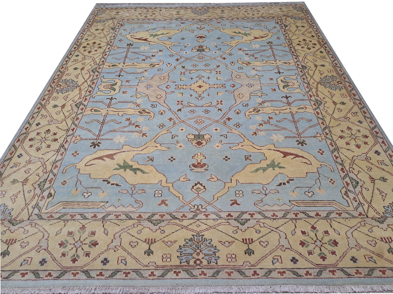 8x10 Ft Brand New Handmade Oushak Style Rug. 100% Wool. Hand Knotted Carpet