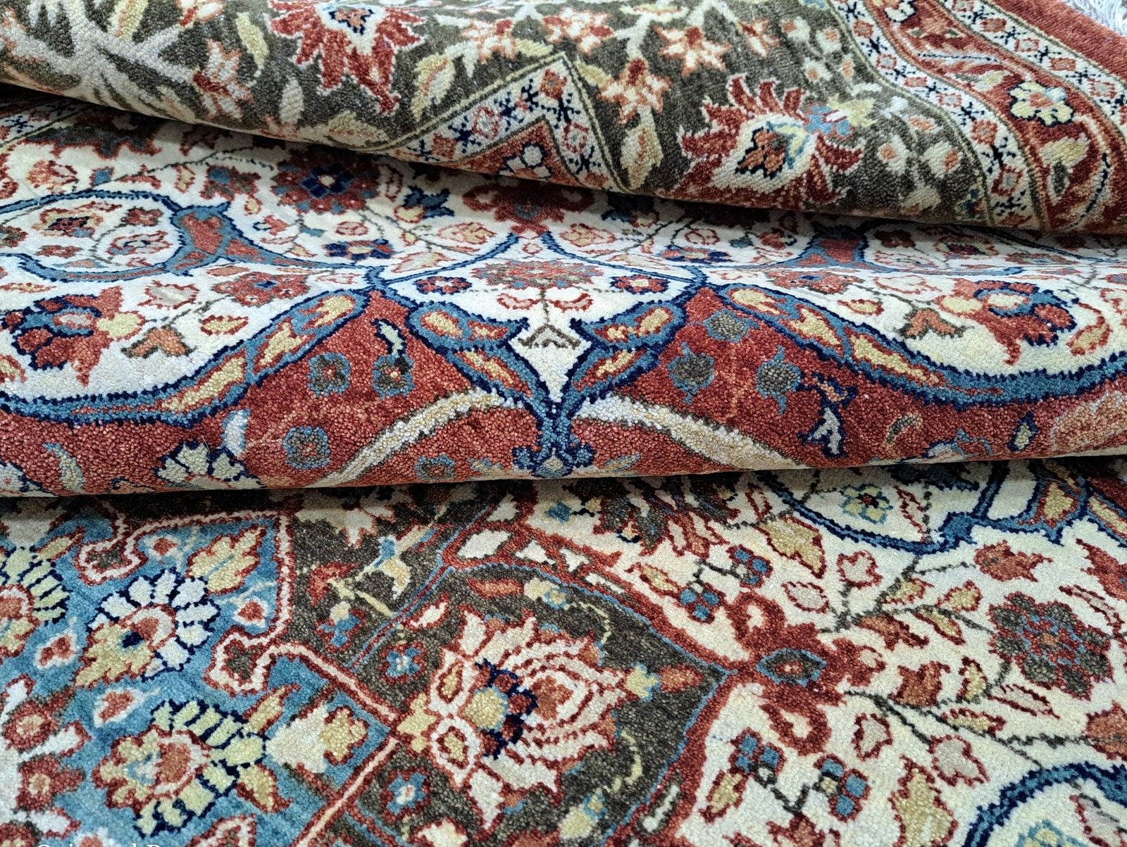 9x12 Ft 18th Century Heriz Design Rug. All Wool. Handmade Antique Style Carpet photo buy