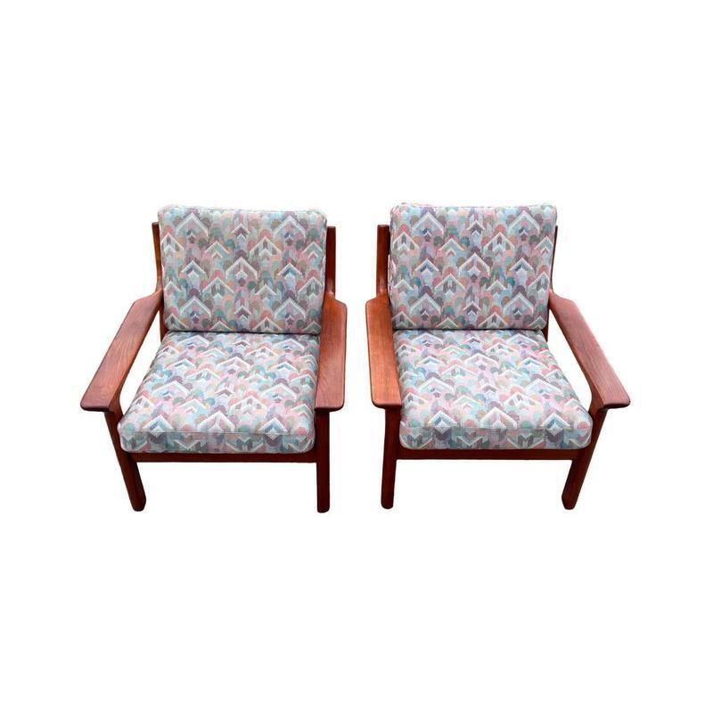 Lounge Chairs And Sofa By Juul Kristensen For Glostrup Møbelfabrik, 1960, Set Of 3 photo vintage