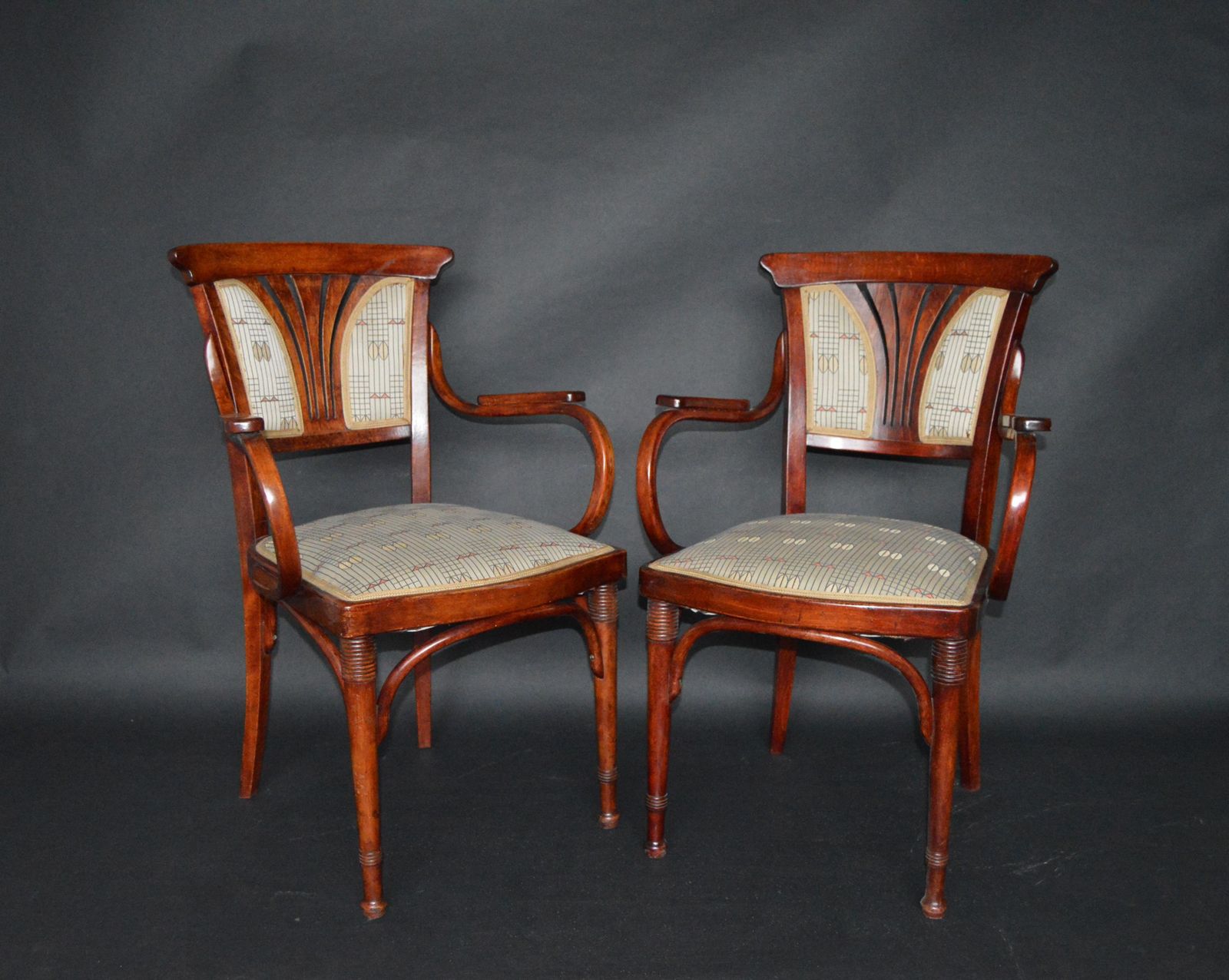 Vienna Secession Seating Set By J&J Kohn, Austria, 1910s, Set Of 3 photo vintage