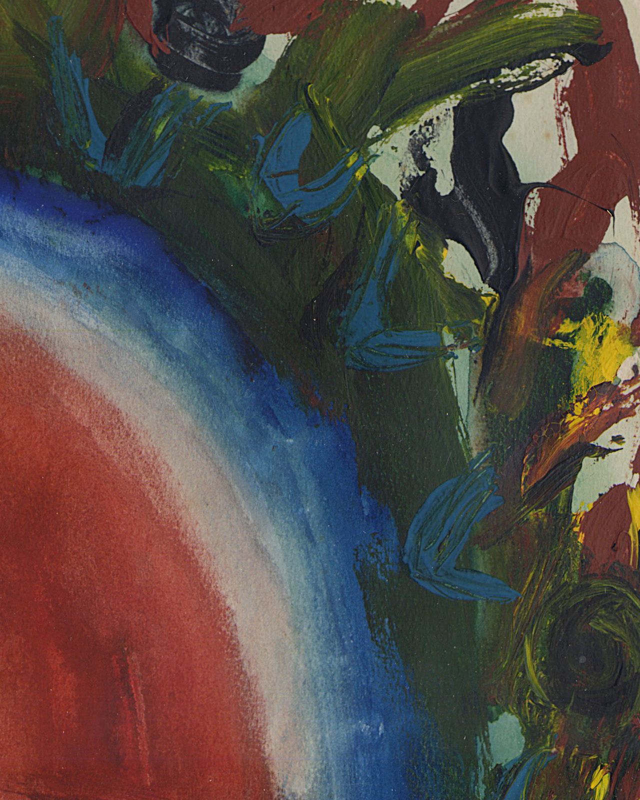 Lustrous Jewel Coloured Mixed Media Painting photo for sale