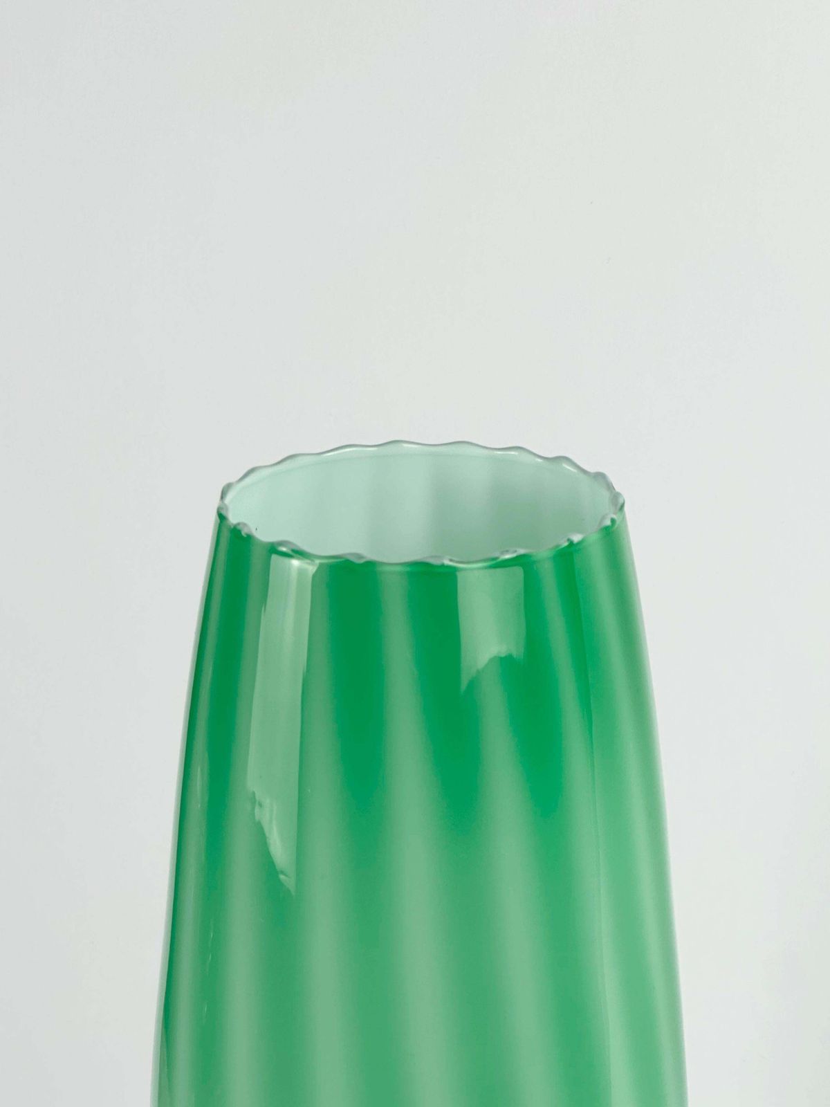 Tall Green Empoli Glass Vase By Vetreria Artistica Toscana, 1970s Italy photo Home Decor