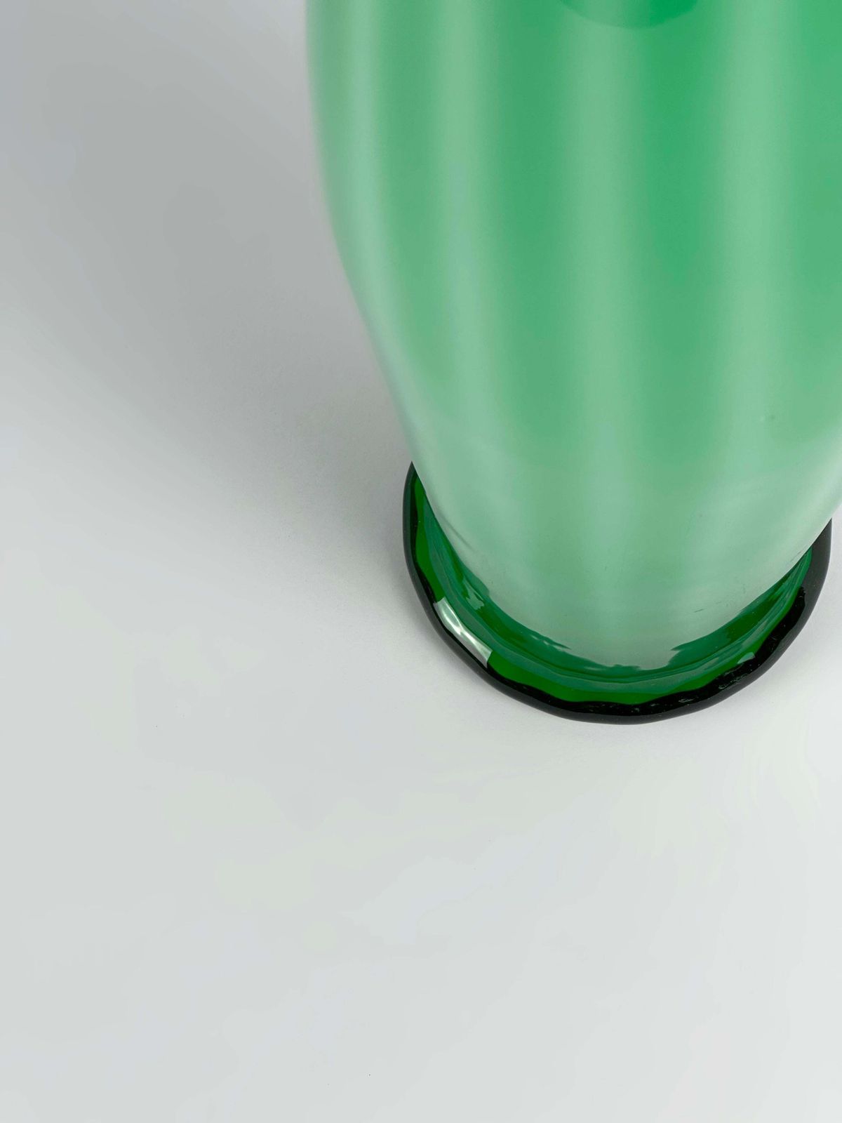 photo for sale Tall Green Empoli Glass Vase By Vetreria Artistica Toscana, 1970s Italy